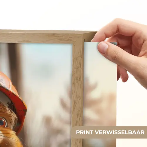 Bever - Bouw - Bouwhelm - Dier Light Box met batterij (Wandlamp kind) middel -USP_websiteprintNL