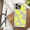Bladeren - Neon - Geel - Lijnen Hoesje iPhone 16 Pro Max met koord klein -sfeer4
