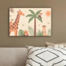 Dieren - Tropisch - Safari - Kleurrijk canvas 2cm klein -sfeer3