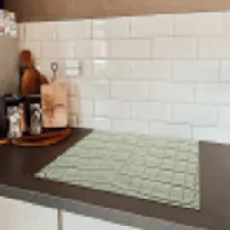 Krokodillenleer - Schubben - Groen Inductie beschermer vinyl 3mm middel -sfeer3