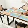 Wereldkaart - Staatkundig - Blauw - Aarde - Educatief Placemat vinyl groot -zzsfeer4_Kitchenyeah-website