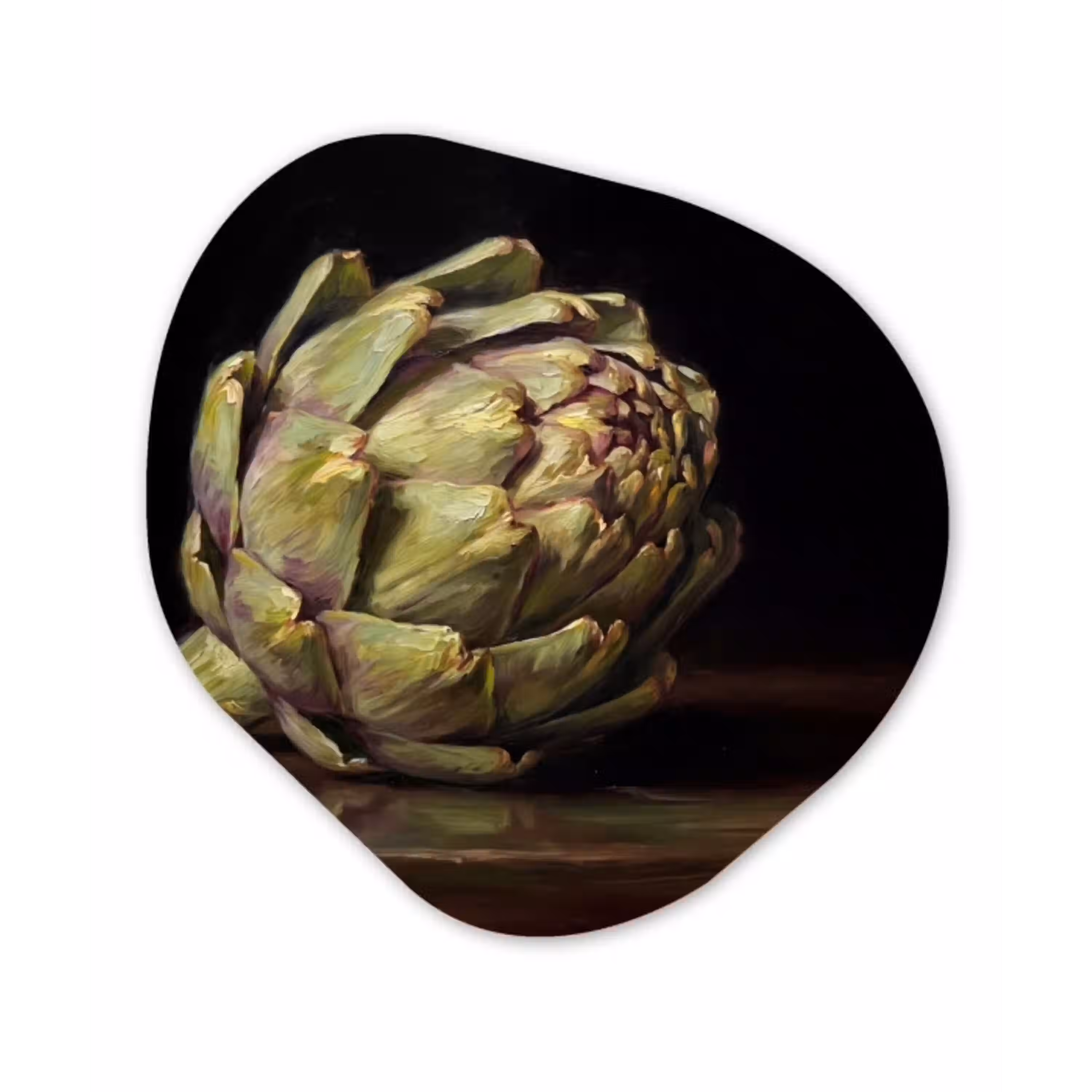 Artichok - Eten - Klassiek Wandcirkel Organisch Forex 3mm klein -3d