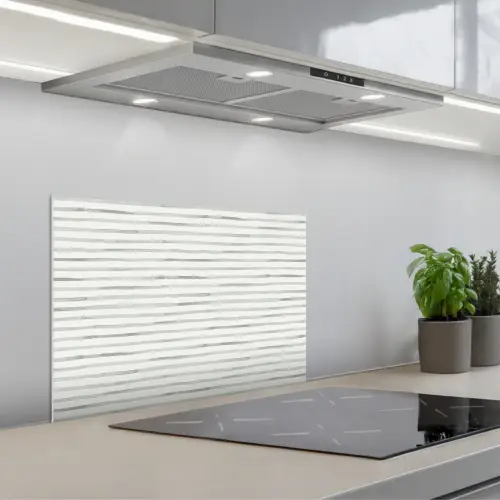Aquarel - Strepen - Horizontaal - Grijs keuken achterwand spatscherm klein 900 -3d_schuin