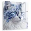Kat - Patroon - Blauw plexiglas 5mm klein -zzzproduct_nieuw