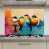 Vogels - Kleurrijk - Tak - Abstract keuken achterwand spatscherm klein -3d_website