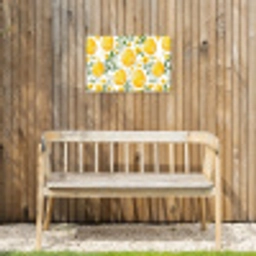 Bloemen - Paaseieren - Geel Tuinposter op houten frame 2 cm dik klein -sfeer4