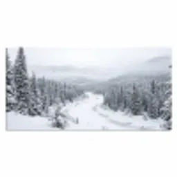 Rivier - Bevroren - Landschap - Winter Muismat XXL klein -3d_leeg