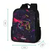 Gamerwereld in neonstijl Rugzak - Zwart middel -productfoto_formaten