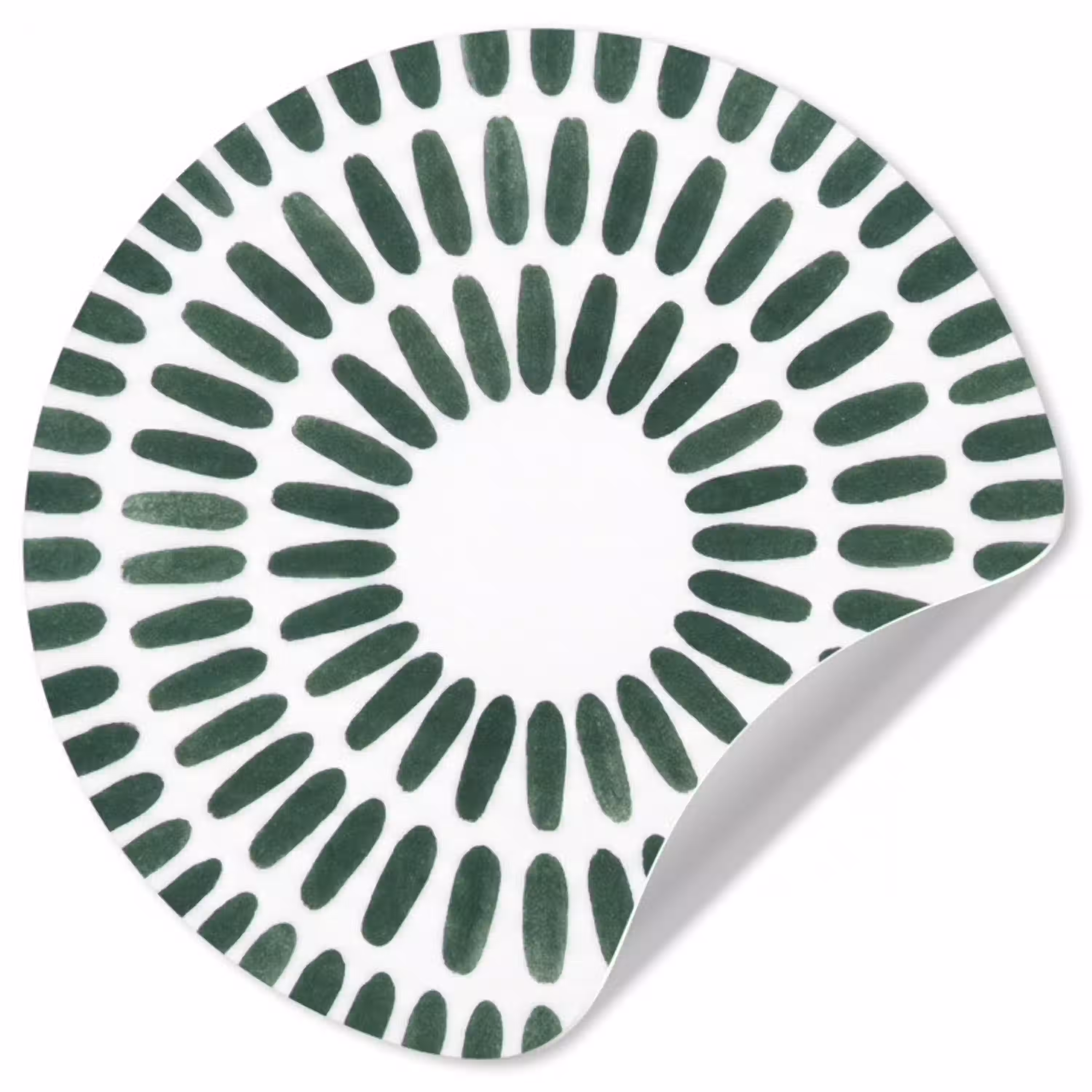Abstract - Cirkel - Patroon - Modern - Groen Wandcirkel behangsticker klein -3d