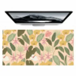 Patroon - Bloemen - Kleurrijk Muismat XXL klein -zzz3d