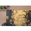 Bloemen - Takken - Goud - Sierlijk muismat rubber klein -closeup
