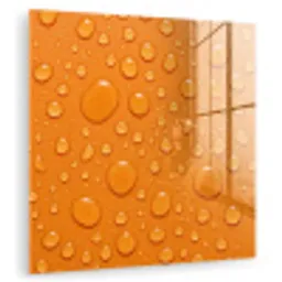 Water - Druppels - Oranje plexiglas 5mm klein -zzzproduct_nieuw
