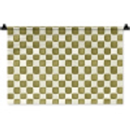 Schaak - Patroon - Groen Wandkleed katoen klein 269 -zz3d