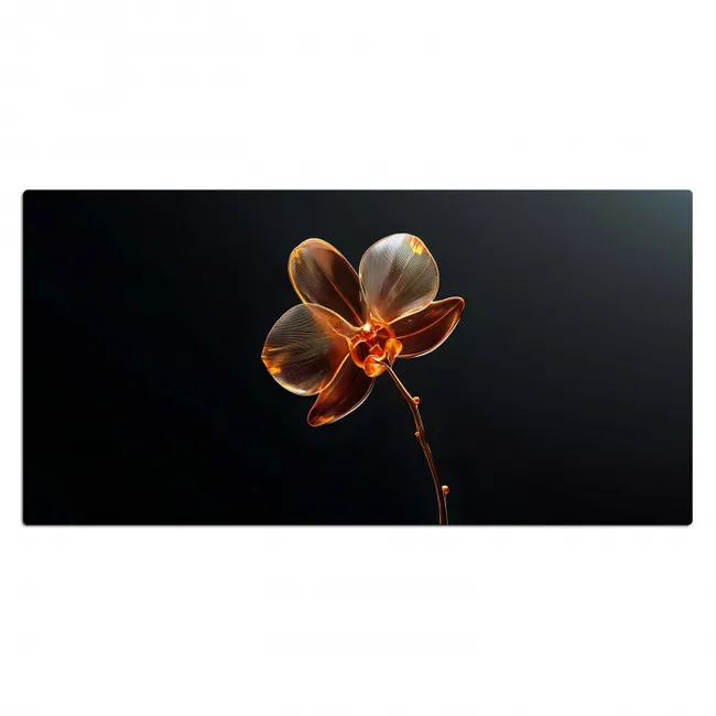 Orchidee - Doorzichtig - Bloem Muismat XXL klein -3d_leeg