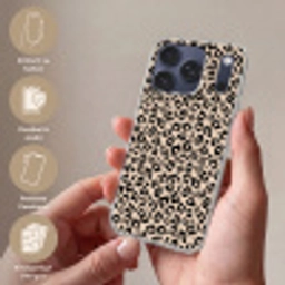 Panterprint - Zwart - Bruin - Dierenprint Telefoonhoesje iPhone 17 Pro klein -sfeer3_DE