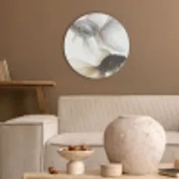 Goudvissen - Modern - Wit Akoestische PET Vilt - Rond klein -sfeer1