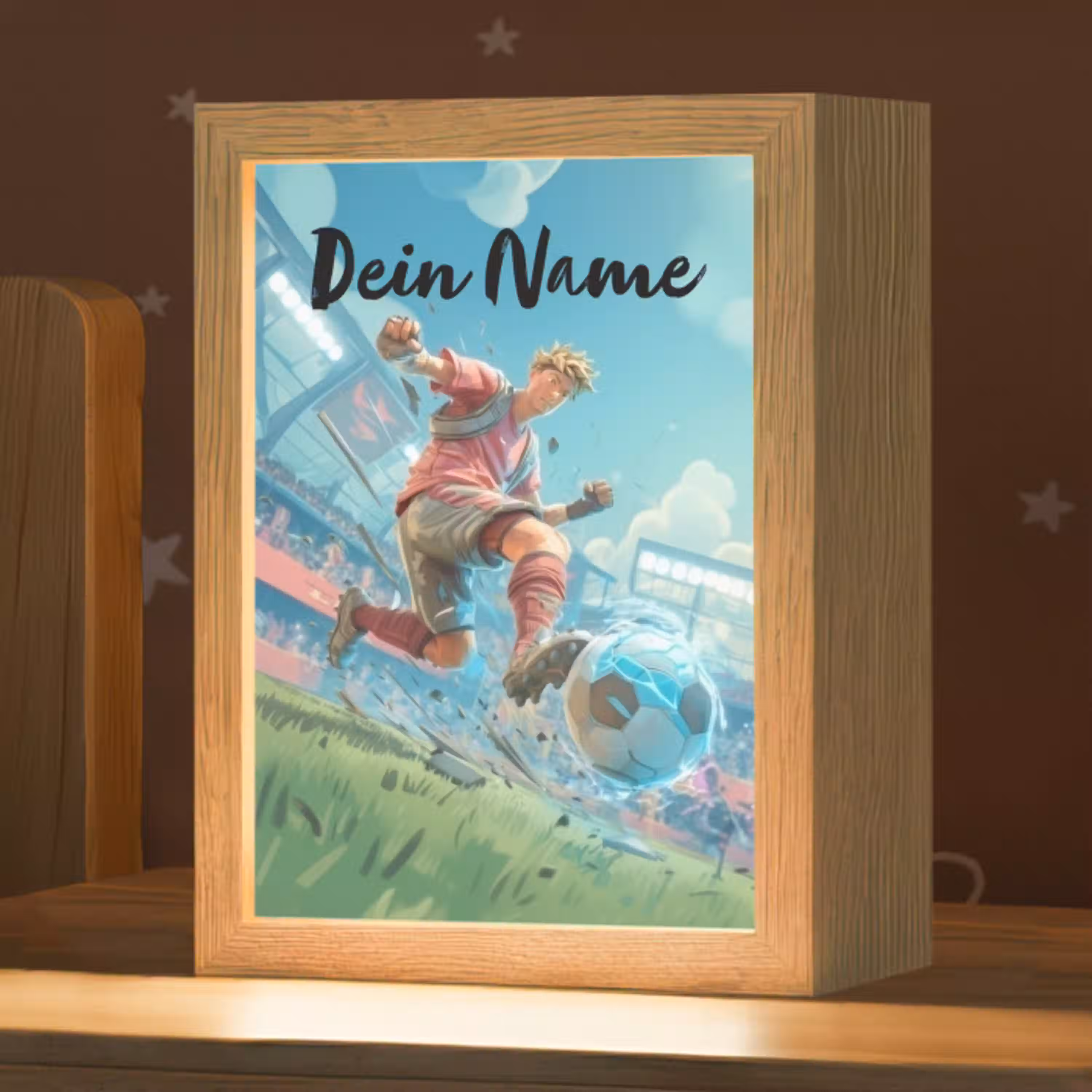 Voetbal - Jongen - Stadion - Elektrisch Light Box met kabel (Kinderlampje) klein -zzz_3d_website