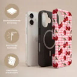 Kersen - Blokken - Rood Toughcase MagSafe Apple iPhone 17 klein 1017 -USP_Lagen_NL