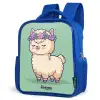 Kawai - Alpaca - Groen Kinderrugzak - Blauw middel -schuin