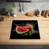 Watermeloen - Zwart - Water - Fruit - Meloen Inductie beschermer vinyl 3mm middel -sfeer5