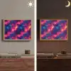 Bliksem - Wolken - Kleurenrijk Light Box met batterij (Wandlamp) middel 907 -sfeer3
