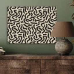 Abstract - Lijnen - Zwart PET vilt klein 837 -sfeer2