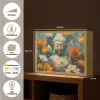 Buddha - Bloemen - Kleurrijk - Modern Light Box met batterij (Wandlamp) middel -USP_websiteoverzichtNL