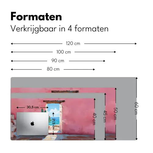 Zee - Roze - Cactus Muismat XXL klein -sfeer5