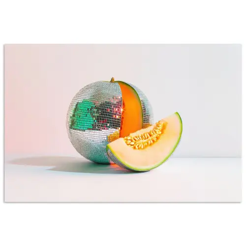 Disco - Discobal - Meloen - Pastel poster papier klein -3d