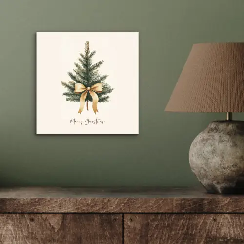 Kerstboom - Kerst - Merry Christmas - Beige aluminium wit klein -sfeer2