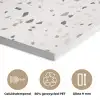 Terrazzo -  Patroon  -  Créme PET vilt klein 837 -closeup_NL