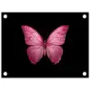 Vlinder - roze - Elegant tuinposter los doek klein -3d