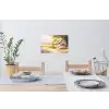 Huisje - Hout - Bloemen Muursticker klein -eettafel