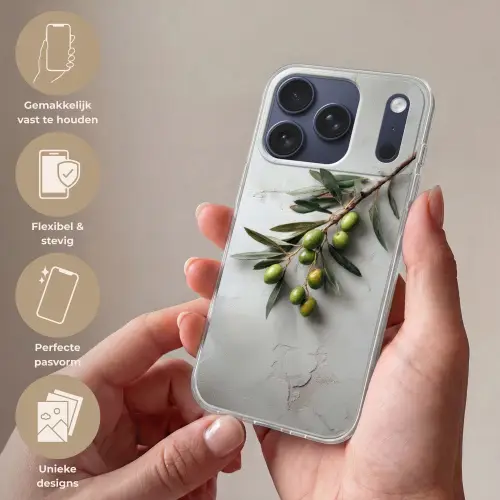 Olijventak - Beton - Mediterraan Telefoonhoesje iPhone 17 Pro klein -sfeer3_NL