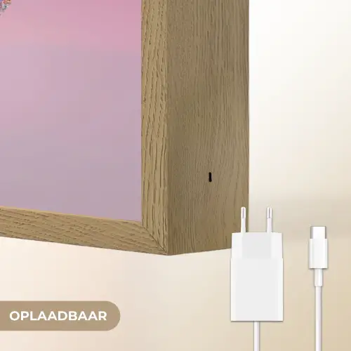 Hotdog - Steentjes - Glitters - Paars Light Box met batterij (Wandlamp) middel -USP_websiteoplaadbaarNL