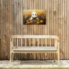 Halloween - Spook - Herfst - Pompoen - Bloemen - Natuur Tuinposter op houten frame 2 cm dik klein -sfeer4