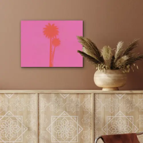 Palmbomen - Modern - Roze PET vilt klein -sfeer4