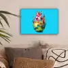 Drakenfruit - Blauw - Levendig canvas 2cm klein -sfeer1