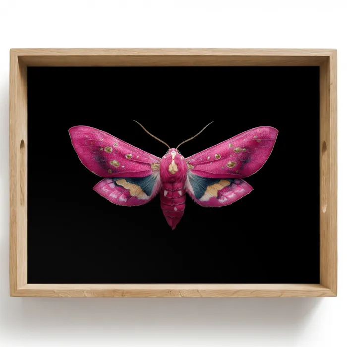 Vlinder - Roze - Nachtvlinder Dienblad Rechthoek middel -z3d_shopping