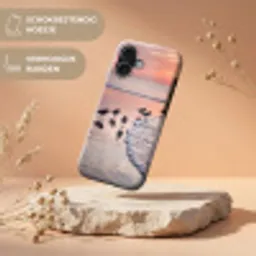 Meeuwen - Strand - Zee - Roze Toughcase MagSafe Apple iPhone 17 klein -USP_RandenV_NL