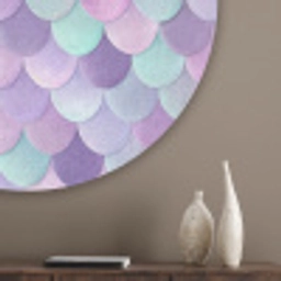 Dromerig - Zeemeermin - Pastel Akoestische PET Vilt - Rond klein 838 -sfeer5_closeup