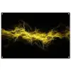 Gaming - Elektriciteit - Geel - Energie tuinposter los doek groot -3d