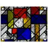 Mondriaan - Glas in lood - Oude Meesters - Kunstwerk - Abstract - Schilderij tuinposter los doek klein -3d