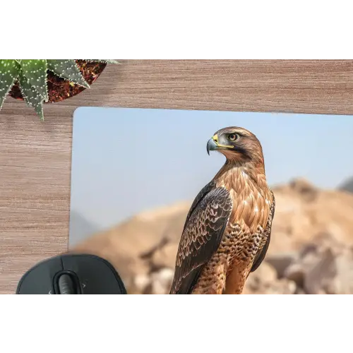 Valk - Vogel - Rots - Macht muismat rubber klein -closeup