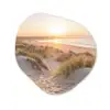 Duinen - Strand - Zee Wandcirkel Organisch Aluminium middel -3d