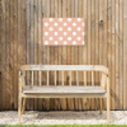Klassiek - Polka - Perzik Tuinposter op houten frame 2 cm dik klein 845 -sfeer4