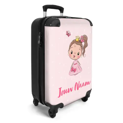 Prinsesje roze NBS - Handbagage koffer - Kinderen Unisex middel -productfoto_3d