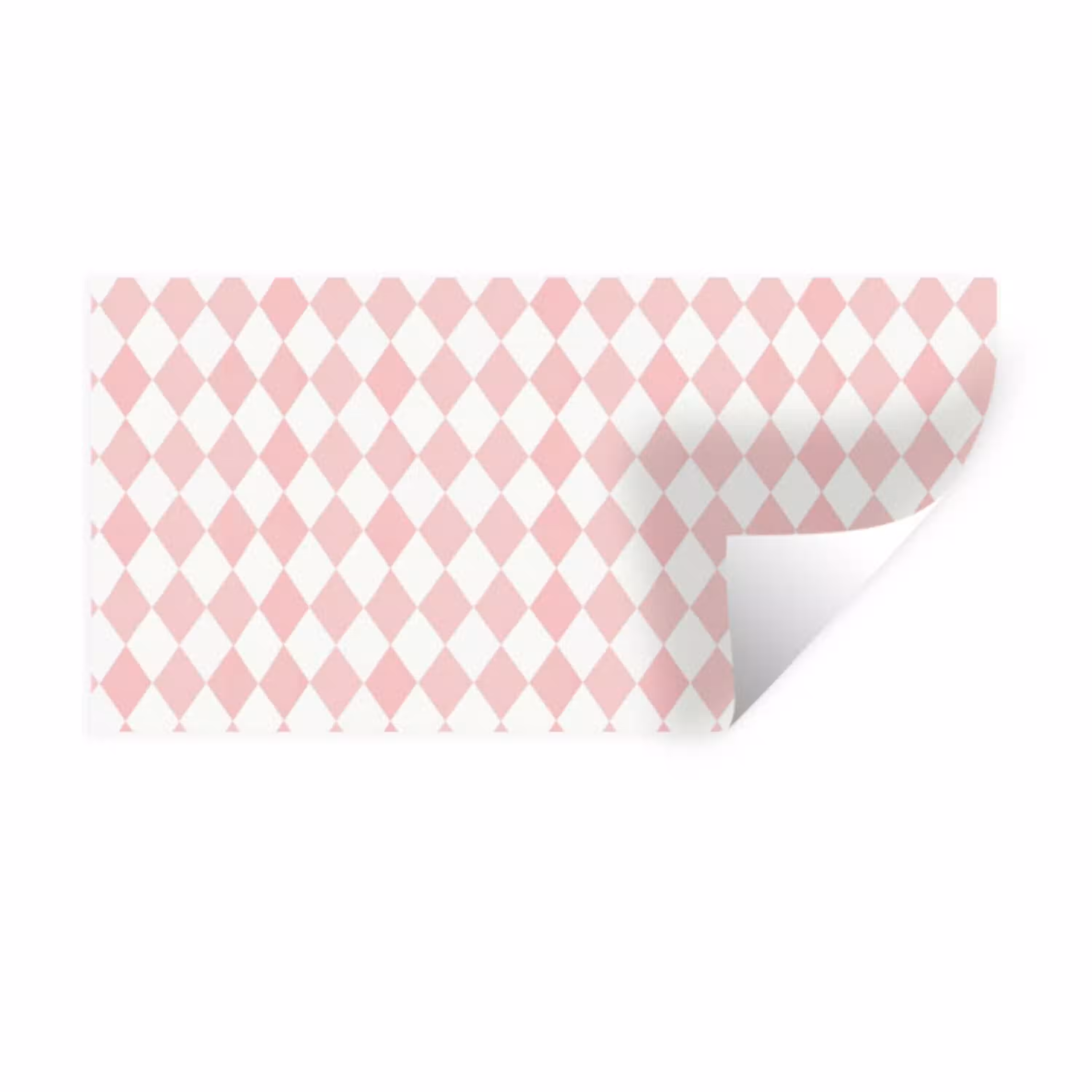 Lichtroze - Ruiten - Geometrisch - Patroon Muursticker klein 287 -3d