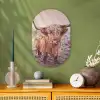Schotse hooglanders - Licht - Lucht - Natuur Wandcirkel Ovaal Forex klein -sfeer2