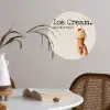 Ice cream - Softijs - Kleurrijk - Kers Wandcirkel behangsticker klein -sfeer3